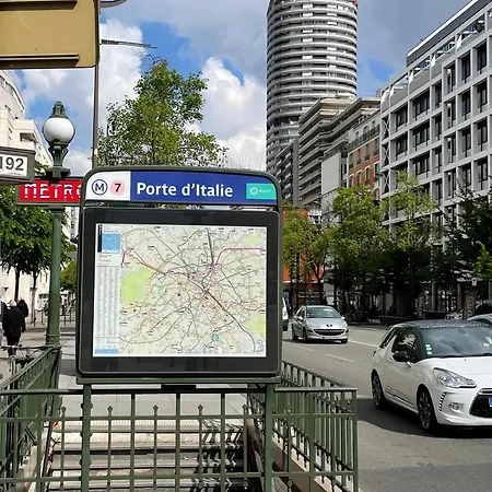 2 Pieces, Paris Porte D'italie Metro Lignes 7 Et 14, Tramway Ligne T3a